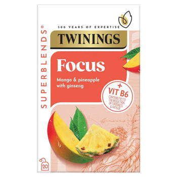 Twinings Superblends Focus con mango y piña 20 por paquete