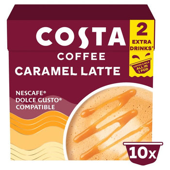 Costa Coffee Nescafe Dolce Gusto Compatible Caramel Latte 16 par paquet