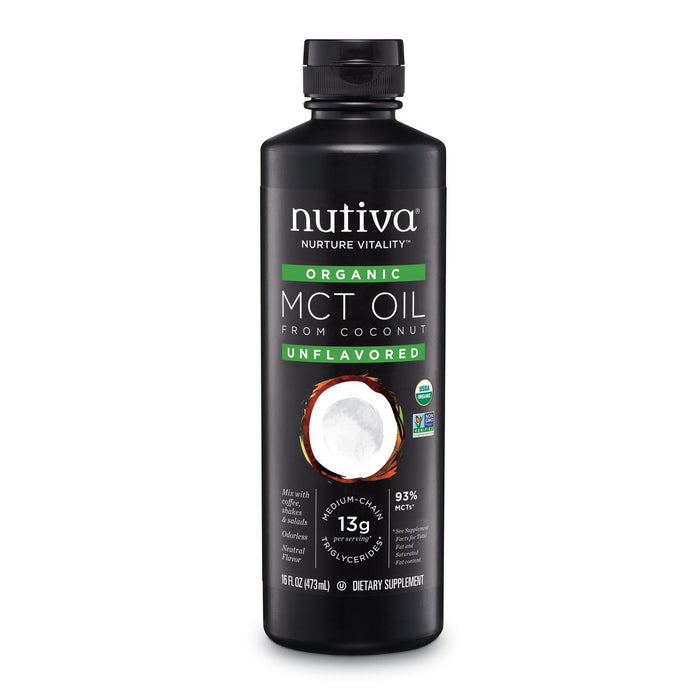 Aceite MCT orgánico Nutiva 93% 473 ml