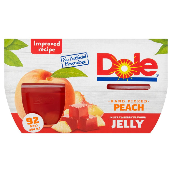 Dole Fruit &amp; Jelly Duraznos 4 x 123g 