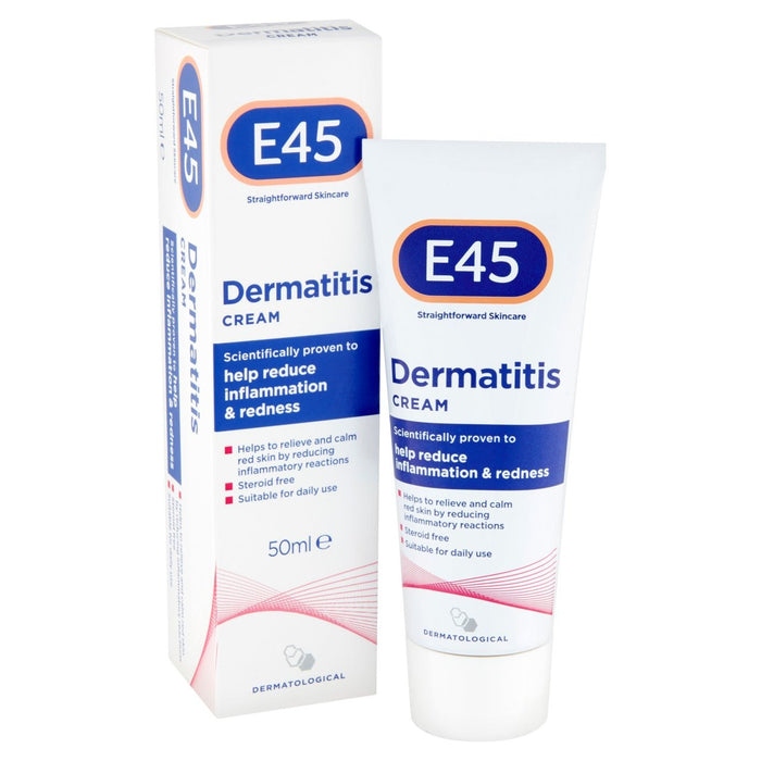 E45 crema de reparación de dermatitis para reducir la inflamación y enrojecimiento 50 ml