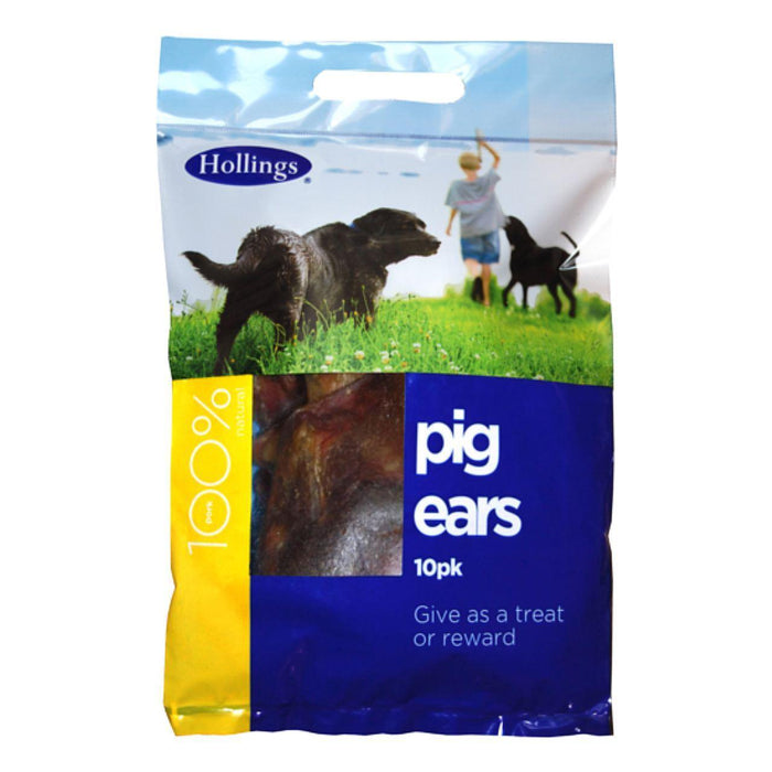Hollings Pigs Ears Dog Treats 10 por paquete