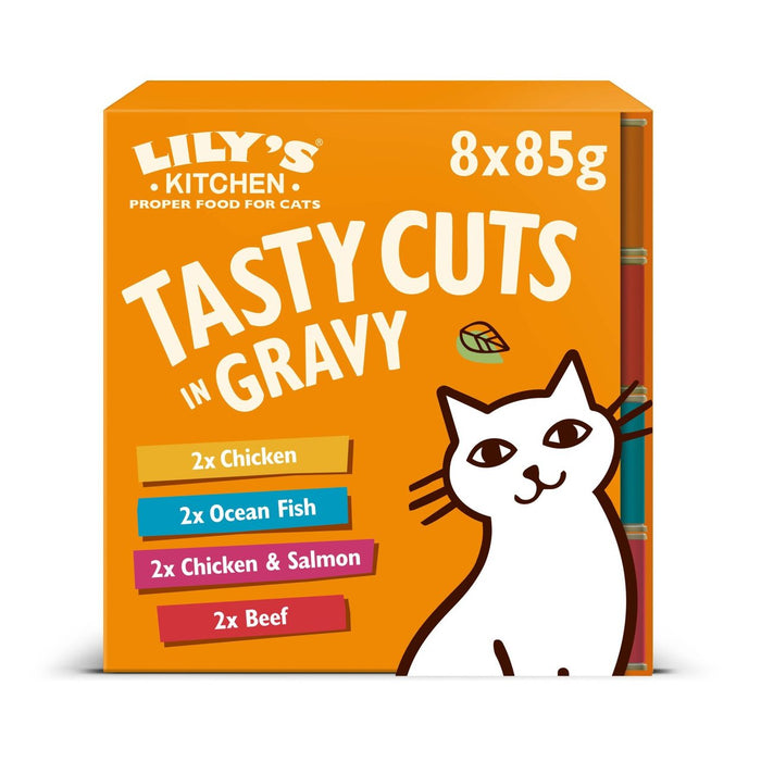 Lilys Küche leckere Schnitte in Soße gemischtes Multipack -Nässe für Katzen 8 x 85 g