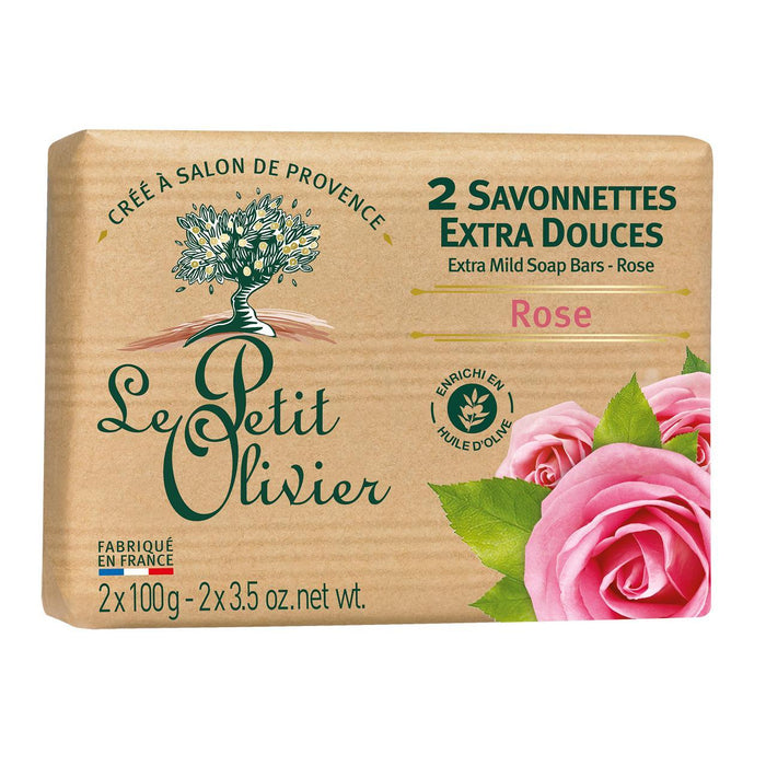 Le Petit Olivier Savon rose extra-doux 2 x 100g