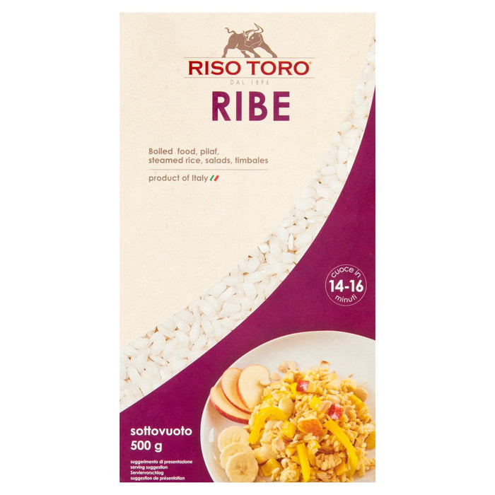 Riso Toro mittelgroßer Getreide -Rieme -Reis 500 g